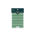 Grüner Nagelaufkleber TS-959 mit Jacquard-Strickmuster und 3D-Prägung für Maniküre - TS-959 Jacquard-Pullover Grün Relief