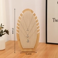 Bamboo and linen necklace display stand holder for jewelry showcase 27.5x15.5cm - Small 27.5H Flame Board Linen