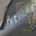 Adesivi per unghie bohémien con limoni e fiori per nail art fai-da-te creativa - Stile a Rilievo Limone Pesce Fiore (CO-555)