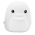 Cute white penguin night light made of soft silicone for bedroom bedside decor - White Dolphin