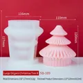 Stampo in silicone per candele natalizie origami e gesso fai da te, modello SD-109 - Grande Albero di Natale Origami 8 SD-109