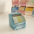 Elastic seamless hair bands in gradient green, pink and orange colors with gift box - 1011C Wilderness Green (9 Pcs Boxed)