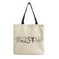 Detail of nursing themed print with medical symbols on a natural canvas tote bag - NURSING Creative Medical Symbol Style (hm6987)