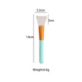 Pennello per maschera viso in silicone azzurro lungo 14cm con testina da 3,2cm - Blu