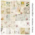 30 sheets of vintage botanical scrapbook paper set, 140x200mm floral stationery pack - Flower Post Office 30 Sheets