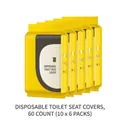 50-count pack of travel disposable toilet seat covers with waterproof adhesive layers - 50 Pieces