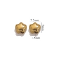 Goldene Sternperlen aus Edelstahl in 7,5x7mm für die DIY-Schmuckherstellung geeignet - Pentagramm / Gold