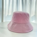 Detailed close-up showing the textured pink terry cloth fabric on a bucket hat - M (56-58cm) / Light Pink