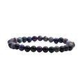 Natural tiger eye and star pattern beaded bracelet with purple and blue stones - 6mm Bead Diameter / Blue Purple Tiger Eye
