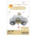 Palloncino in alluminio auto della polizia blu con stelle per festa bimbi, 56x50cm - Auto della Polizia Opaca Retrò