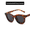 Occhiali da sole cat-eye retrò con montatura leopardata e lenti grigio scuro - Cerniera in Metallo / Leopardo / Lenti Grigie