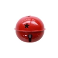 8cm red metal star cutout bell ornament for Christmas tree festive decorations - Painted Red