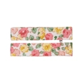 Set of two floral fabric BB hair clips for girls in pink, yellow and green colors - Style 24 (Pink Yellow & Green Floral)
