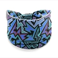 Bohemian mandala headband with blue and purple geometric patterns for women - Style 50