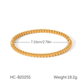 Detailansicht Goldperlen-Armband mit 7,10 cm Innendurchmesser und 18,2 g Gewichtsangabe - Rundperlen Gliederstil (HC-B20255)