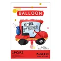 Golf cart shaped red foil balloon for birthday party decoration, size 70x57cm - Golf Cart