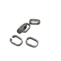 Vintage Tibetan silver oval open rings for DIY handmade bracelet and necklace jewelry making - Meteorite Grey (Color Retention)
