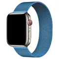 Deep blue Milanese loop metal mesh strap compatible with Apple Watch series - 17 Prussian / 38/40/41/42mm