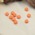 Miniature orange tomato resin pendant with gold ring for DIY earring jewelry making - Small Tomato