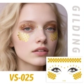 Golden mermaid scale facial temporary tattoo stickers VS-025 for parties and festivals - VS025 (Gold Fish Scales)