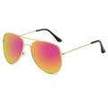 Gold Frame Red Mirror Lens