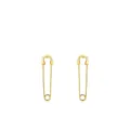 Poliertes S925 Sterlingsilber Sicherheitsnadel-Ohrringe mit goldenem Finish - 925er Silber / Gold