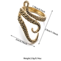 Vintage goldener Oktopus-Ring im Punk-Stil mit Maßen auf weißem Hintergrund abgebildet - Einstellbar Offen / Gold