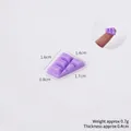 Miniature purple resin chocolate dessert charm for DIY crafts with size measurements - Purple
