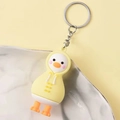 Cartoon yellow duck shaped USB drive keychain with yellow hoodie and orange feet - Hoodie Duck