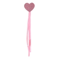 Pink heart fairy wand with sequins and ribbon for Valentine party and wedding props - No. 55 Pink Laser Cut Heart Magic Wand