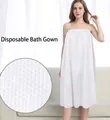 Disposable white non-woven bath dress for spa and beauty salons, soft skin-friendly fabric - White Pearl Pattern