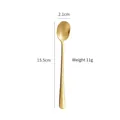 Cuillère à mélanger en acier inoxydable doré à long manche de 15,5 cm de long - 15.5cm / Doré