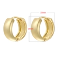 Polished 18K gold-plated minimalist hoop earrings with 18mm diameter measurement - 18mm Gold Pair