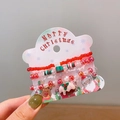 Three-piece Christmas beaded bracelet set with colorful holiday charms for kids - 40# House
