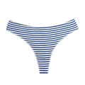 Perizoma senza cuciture da donna a righe blu e bianche in morbido tessuto elasticizzato - S / Righe blu e bianche