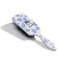 Cute white plastic cushion hairbrush with blue cow print and Yogurt cartoon illustration - Blue Cow Bottle
