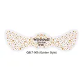Metallic gold freckle tattoo stickers for face makeup, temporary gold dot design QBLT-005 - QBLT-005 Gold