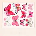 Pink watercolor butterfly cake toppers set of 10 pieces in 7.0cm and 5.0cm sizes - Printed Colorful Butterfly (Style 2)
