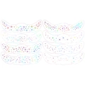 Holographic freckle tattoo stickers with 8 laser patterns including stars and hearts - Holographic Style B (8 Sheets)