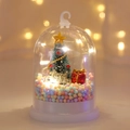 Detailed view of LED Christmas tree ornament with colorful foam balls and warm lights - Style A (Warm Light)
