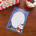 Blue Christmas puppy card with 9.5x14cm white frame on a warm wooden background - Christmas Puppy Backing - Type 4