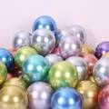 Metallic shiny balloon set in blue, silver, pink, purple, and gold for party decoration - Mixed Metallic