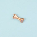 Rose gold bone pendant with purple zircon inlay for DIY jewelry earring accessories - Rose Gold Color June