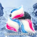 Triple-action blue pink and white laundry detergent pods for deep cleaning and scent - 3-Cavity Strong Stain Removal 30 Pods/Box