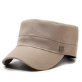 Classico berretto militare kaki da uomo in twill di cotone ad alta densità - Regolabile / Cachi