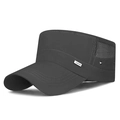 Berretto militare grigio scuro a asciugatura rapida con mesh traspirante e logo in metallo - Regolabile / grigio scuro