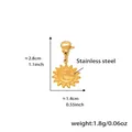 Goldener Sonnen- und Mondanhänger aus Edelstahl mit Karabinerverschluss für DIY-Schmuck - Goldener Kleiner Sonnenanhänger (2 Stück)