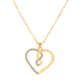Elegante collana dorata con cuore infinito e pietre preziose scintillanti su bianco - 17|1 Pezzo