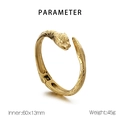 Detailansicht der 18K vergoldeten Tigerkopf-Spange mit 60x13mm Innenmaß und Gravur - Tigerkopf Armband (KB179837-KJX) / Gold