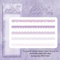 Waterproof PET purple lace stickers for journaling, Gladiolus Purple Ying collection - Purple Gladiolus